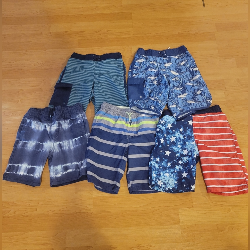 Lot Of (5) Cat + Jack Swim Trunks